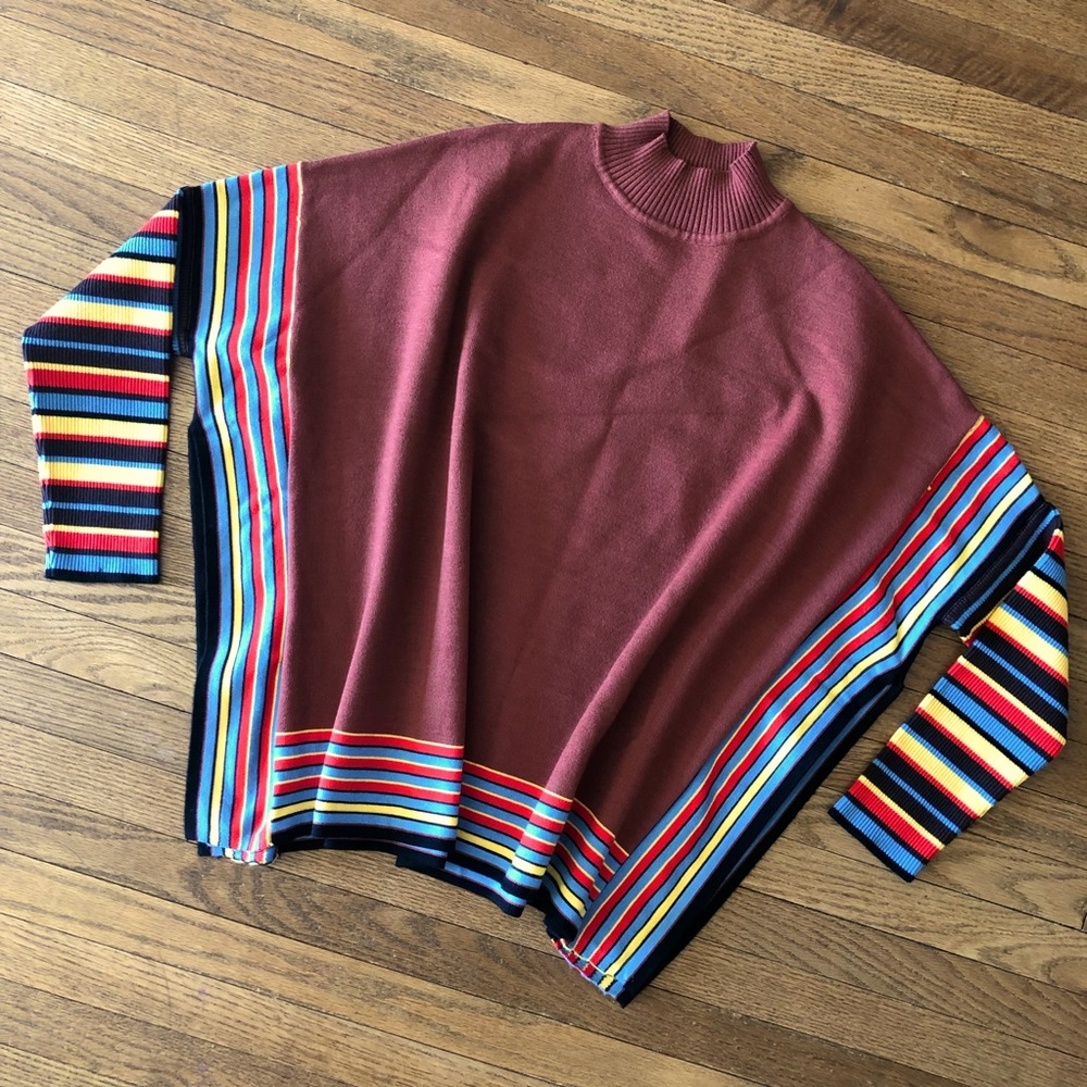 Andthewhy Oversized Square Shape Mock Neck Sweater S/M size